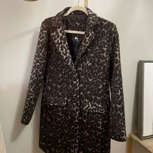 Tyler Boe Multi Leopard Coat Size Small